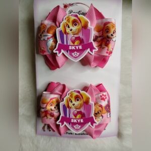 Skye Character Pink Hair Bows for Kids